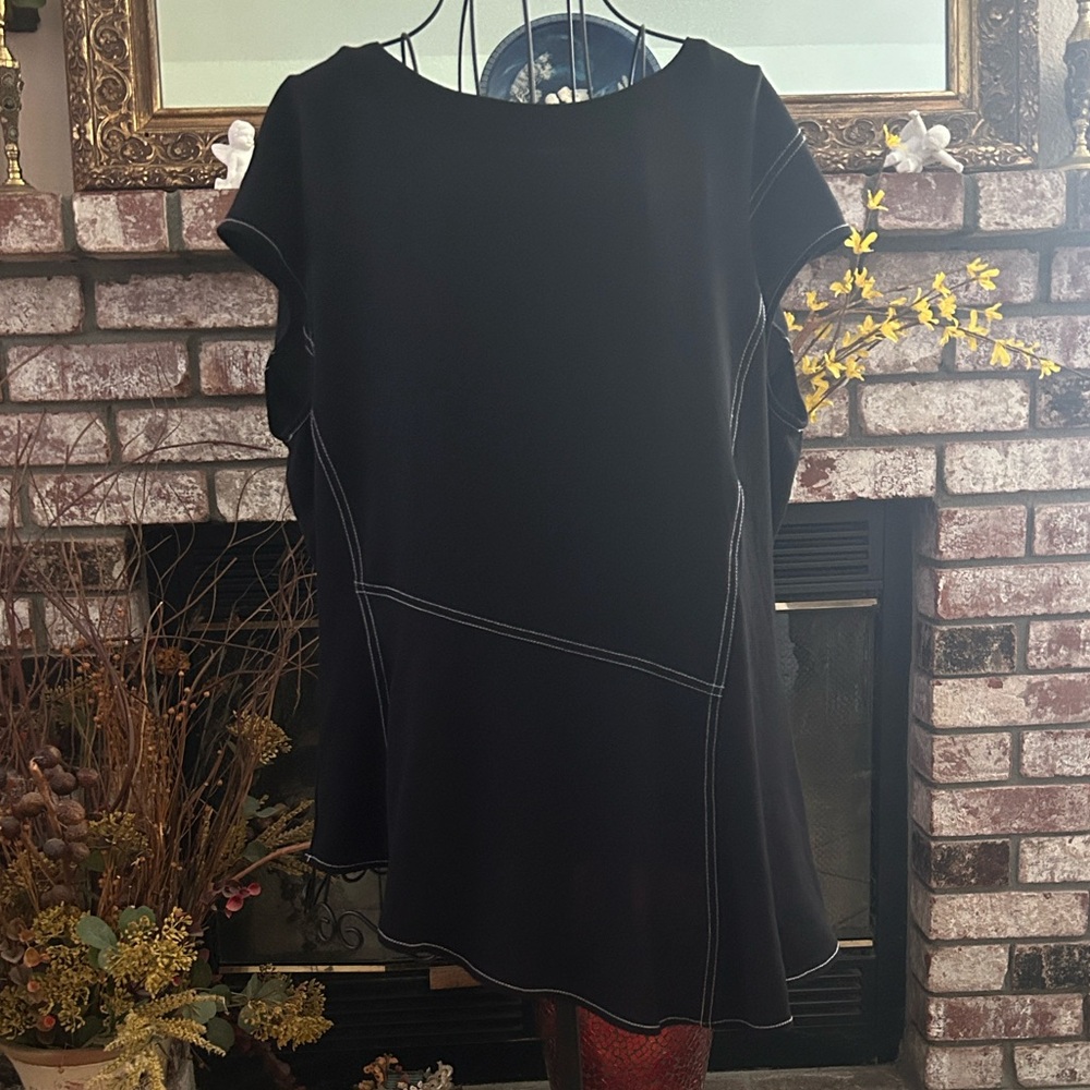 Worthington Cross Stitch Asemetrycal Blouse Sz L